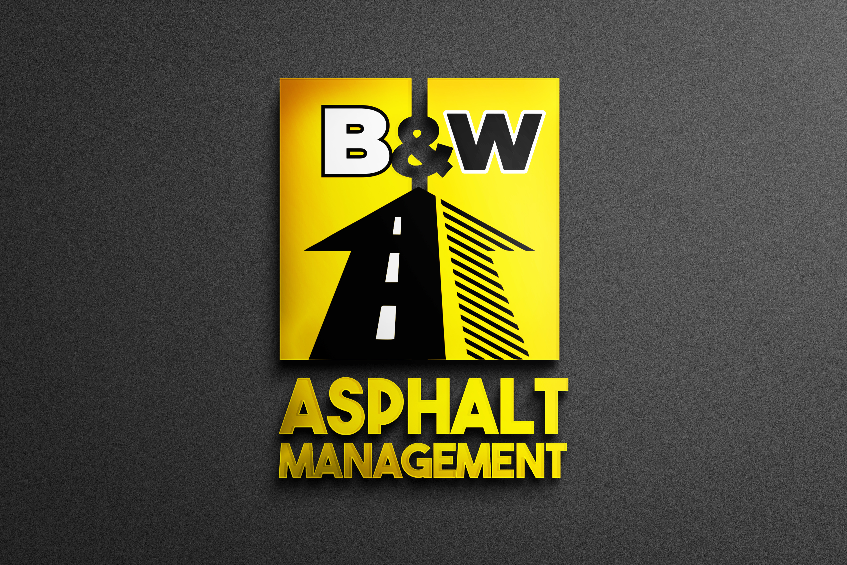 Black & White Asphalt Management Logo